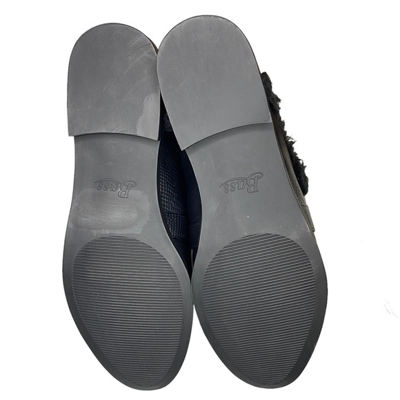 NEW G.H. Bass & Co Gwen Faux Croc leather mules faux fur trim womens shoes 8 - Picture 9 of 9